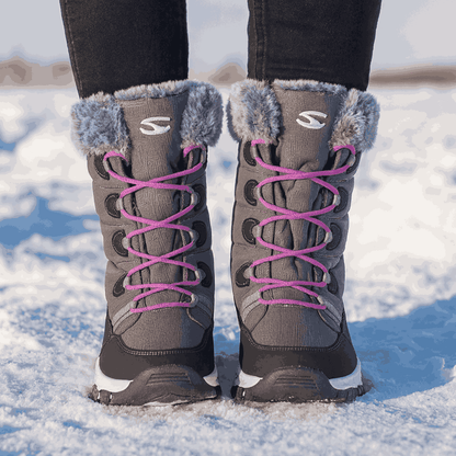Dames Waterdichte Vetersneeuwlaarzen voor Winter en Buitenactiviteiten
