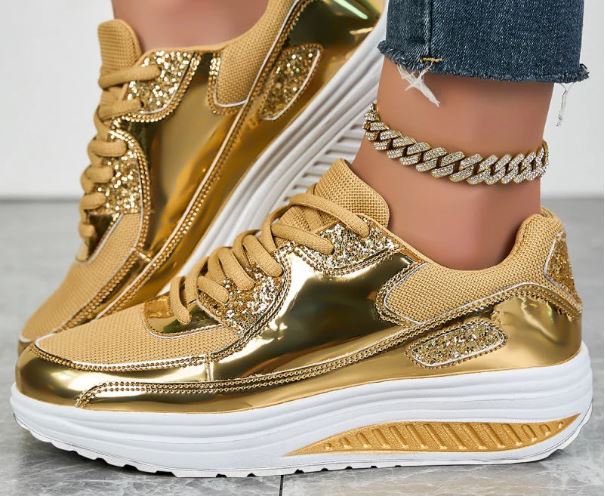 Sprankelende dames sneakers met glitters - Comfortabel en trendy