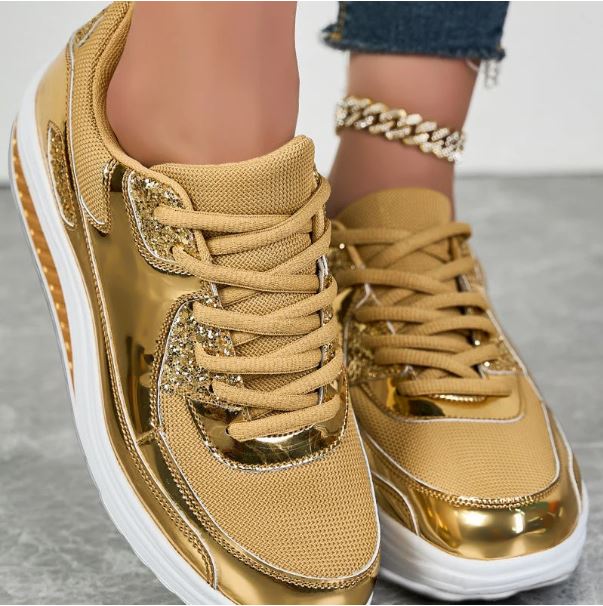 Sprankelende dames sneakers met glitters - Comfortabel en trendy