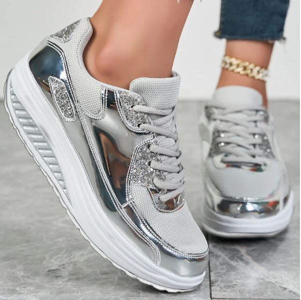 Sprankelende dames sneakers met glitters - Comfortabel en trendy