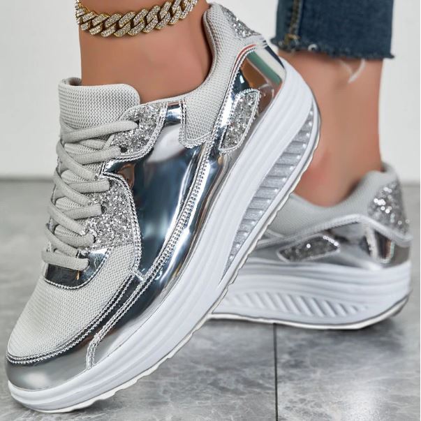 Sprankelende dames sneakers met glitters - Comfortabel en trendy