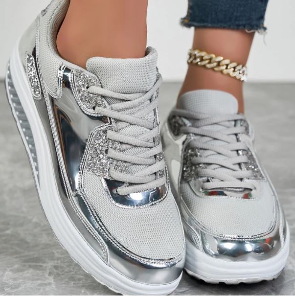 Sprankelende dames sneakers met glitters - Comfortabel en trendy