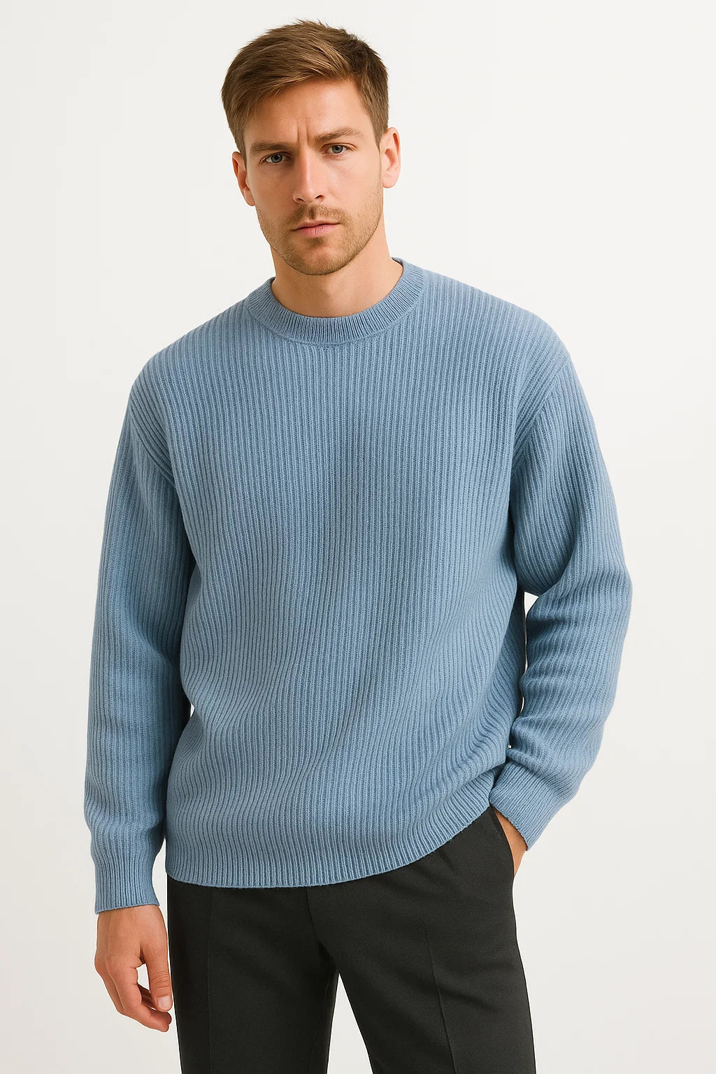 Herren-Strickpullover | Oversized-Passform &amp; Rippstrickstruktur