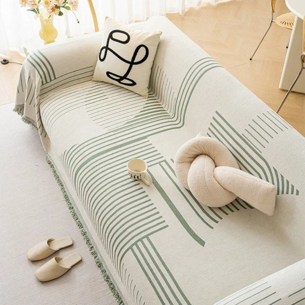 Luxuriöser Sofabezug aus Chenille mit Schneeflockenmuster 