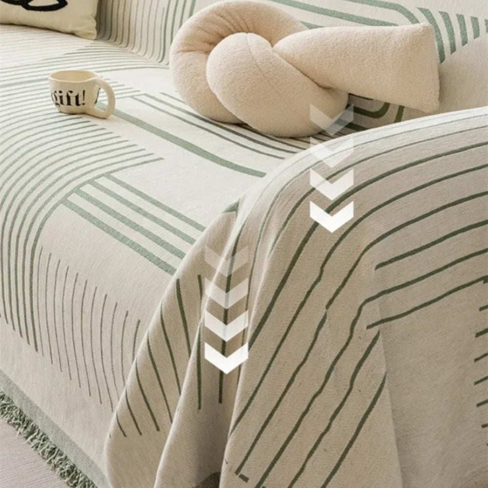 Luxuriöser Sofabezug aus Chenille mit Schneeflockenmuster 