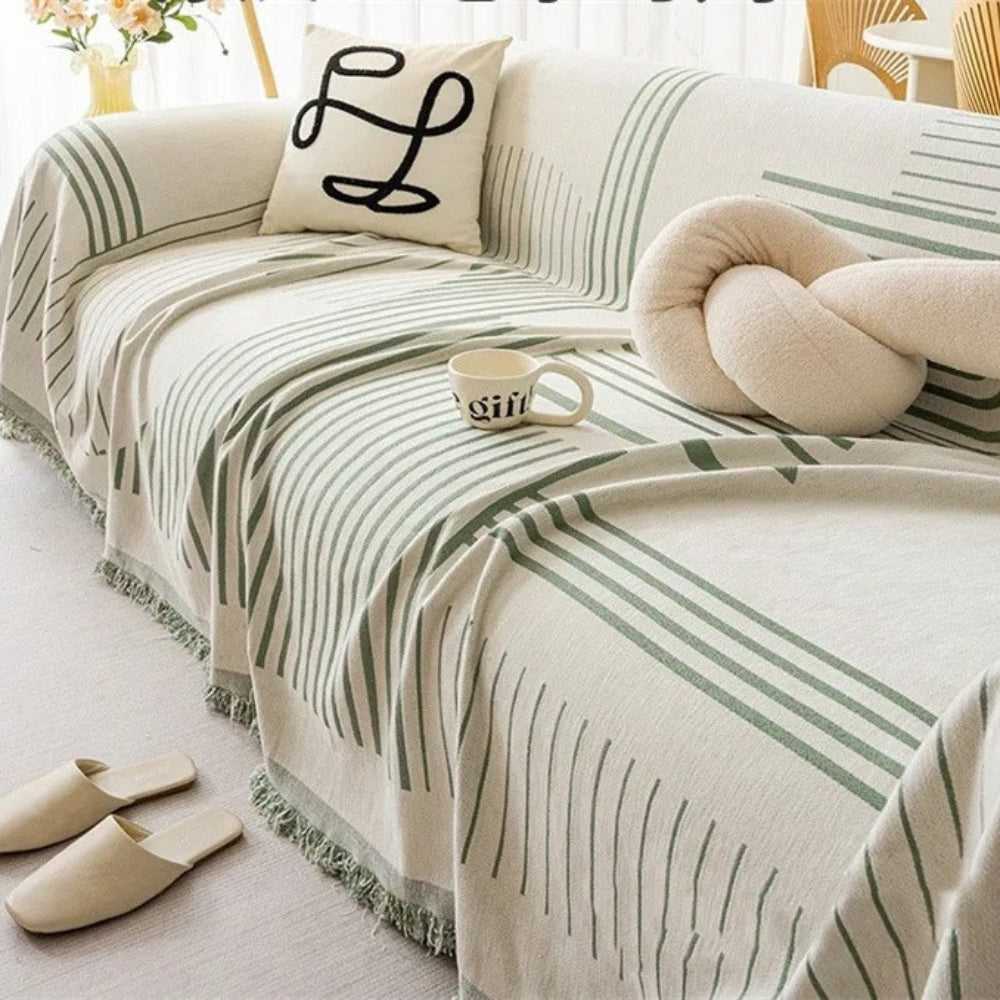 Luxuriöser Sofabezug aus Chenille mit Schneeflockenmuster 