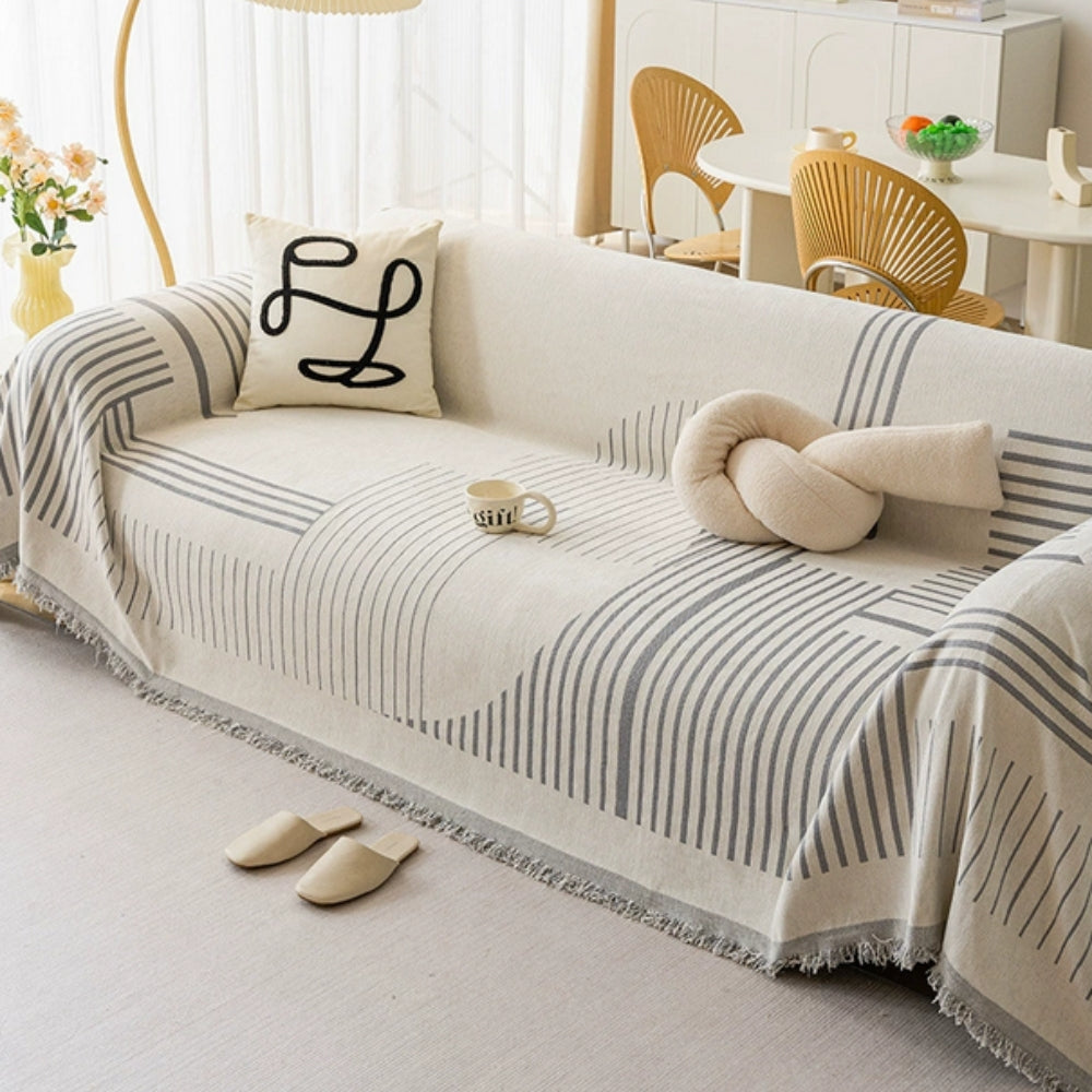 Luxuriöser Sofabezug aus Chenille mit Schneeflockenmuster 