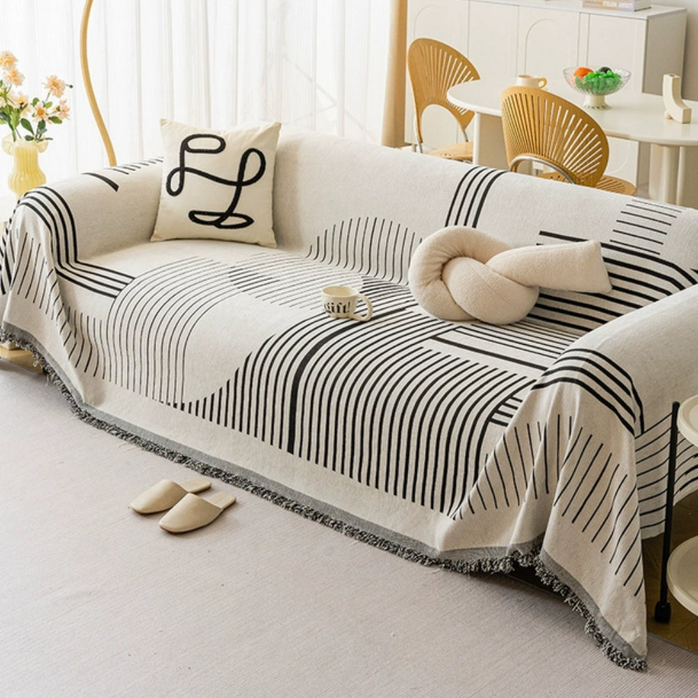 Luxuriöser Sofabezug aus Chenille mit Schneeflockenmuster 