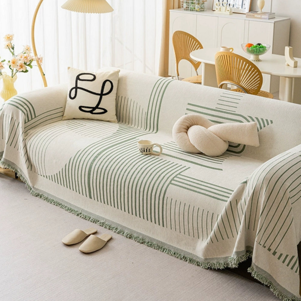 Luxuriöser Sofabezug aus Chenille mit Schneeflockenmuster 