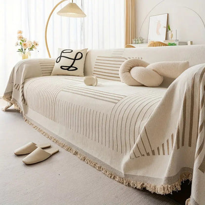 Luxuriöser Sofabezug aus Chenille mit Schneeflockenmuster 