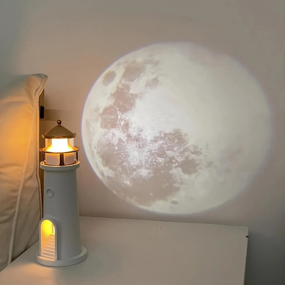 Maanlamp Bedlamp | Decoratieve Vuurtoren Nachtlamp voor Slaapkamer