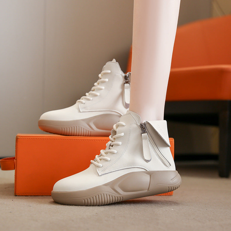 Hoge Dames Boots met Dikke Zool | Trendy Hoge Top Schoenen