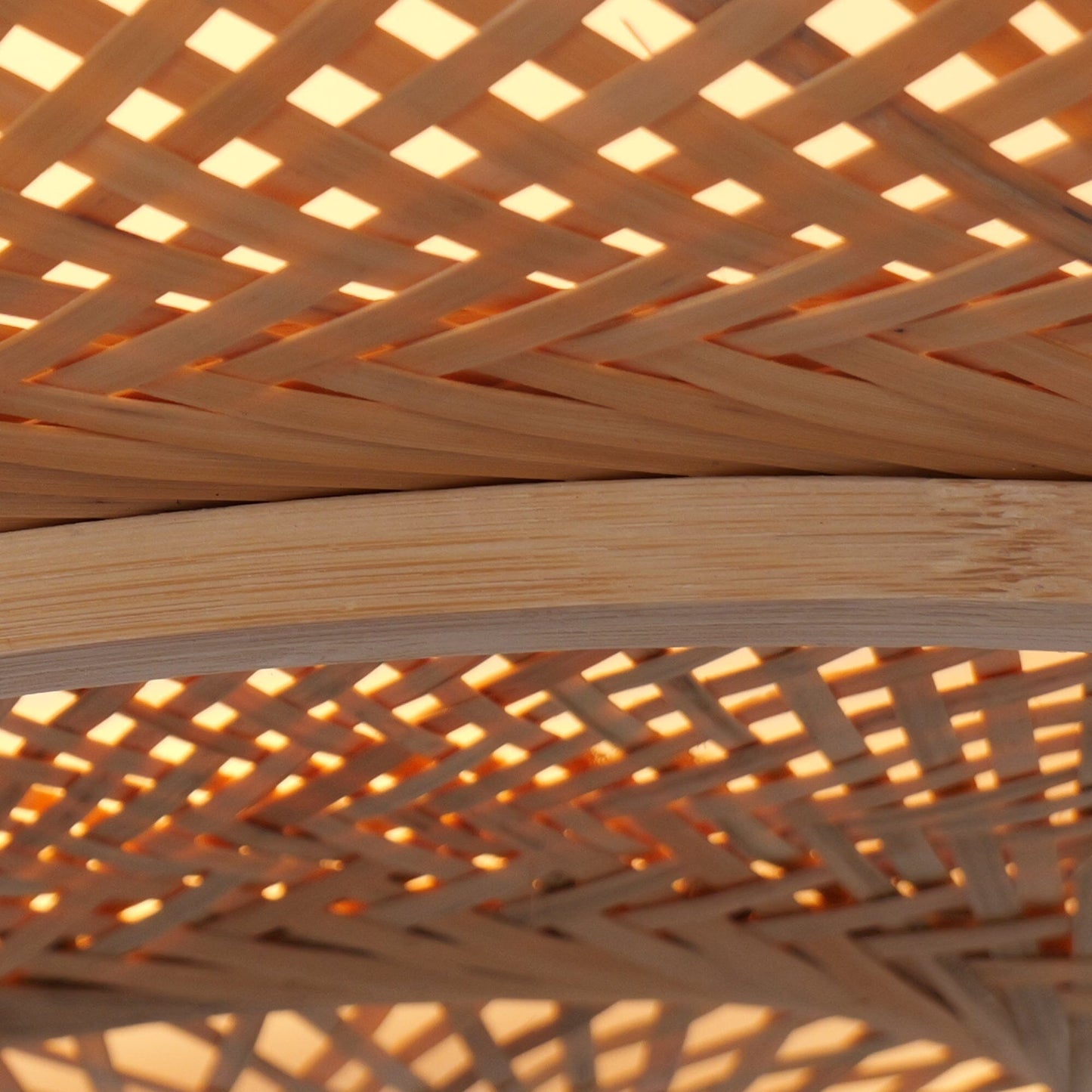 Japanse Stijl Bamboe Rieten Plafondlamp – Plafondmontage of Hanglamp