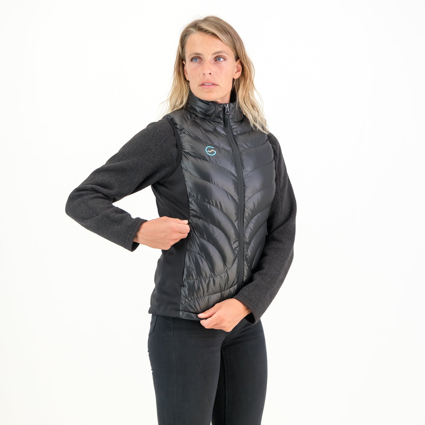 Høgge Verwarmde Dames Bodywarmer Gløde Zwart (open box)