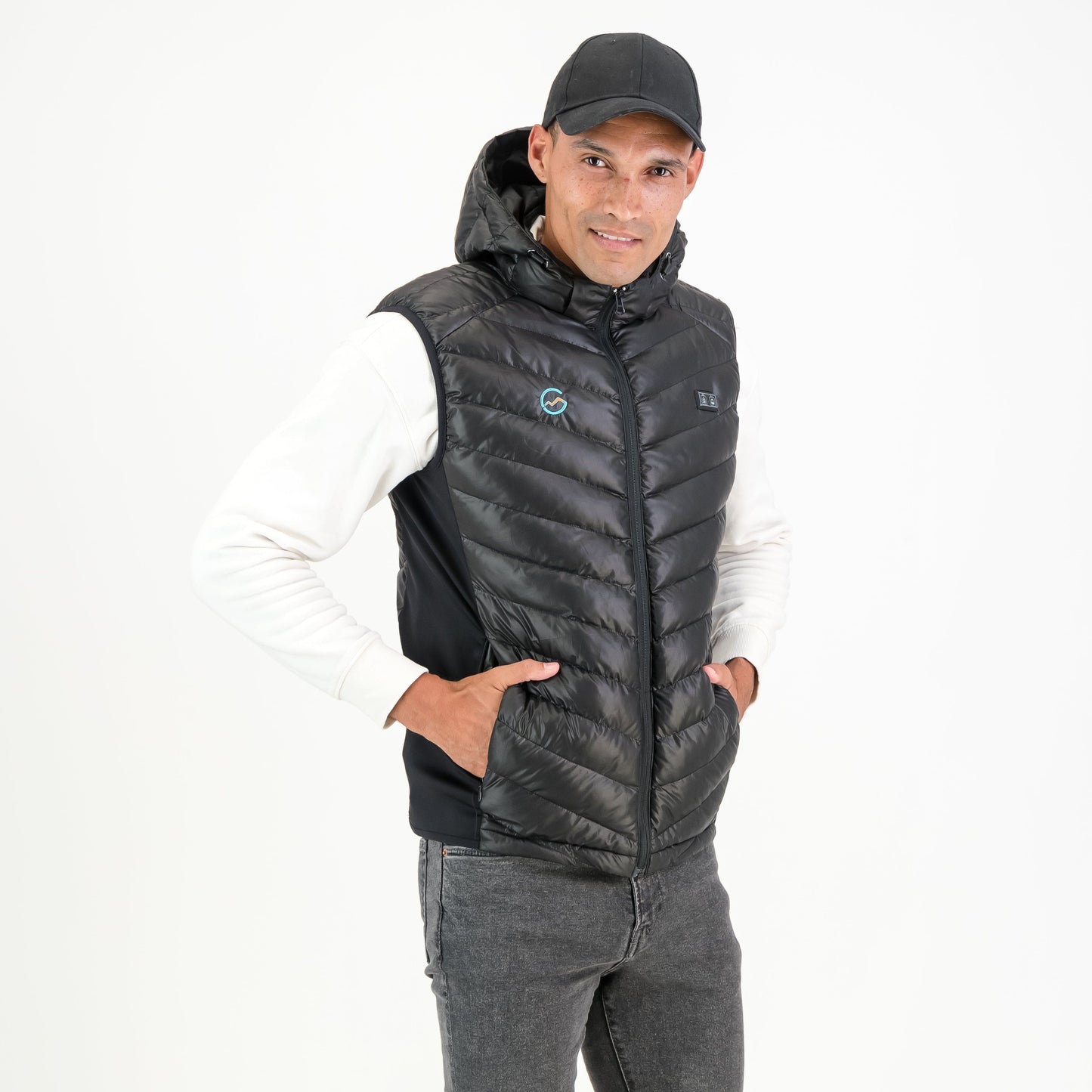Høgge Verwarmde Heren Bodywarmer Gløde Zwart (open box)