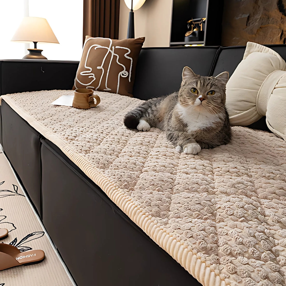 Huisdierbestendige Textuur Gequilt Bankbeschermer Slipcover