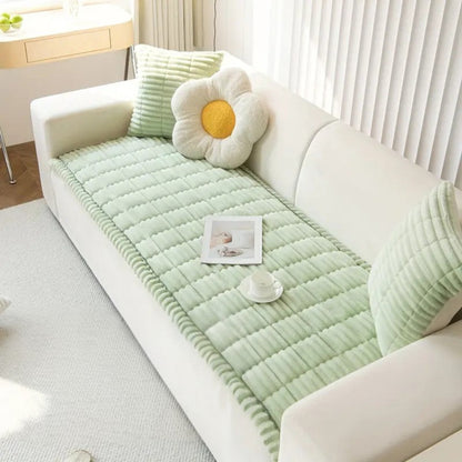 Sofabezug mit Plüschfalten