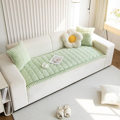 Sofabezug mit Plüschfalten