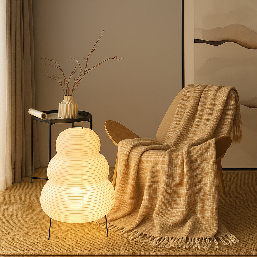 Modern Bedside Lamp | Stylish Rice Paper Table Lamp for Home Decor
