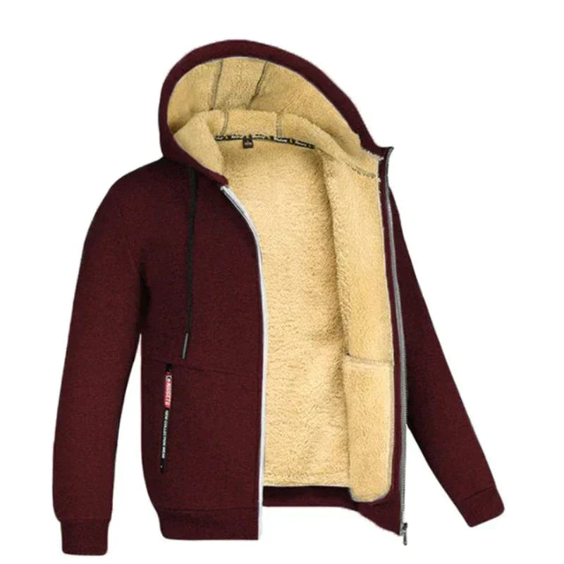 Herren-Strickjacke mit Reißverschluss – Warme Winterschicht mit weichem Futter