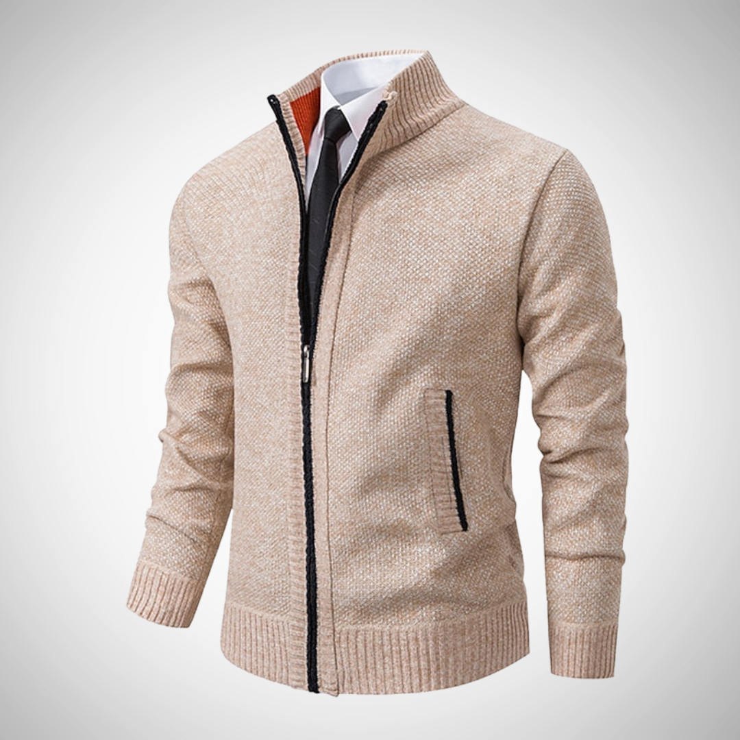 Heren Zip Sweater – Stijlvolle Gebreide Pullover voor Werk en Casual Wear