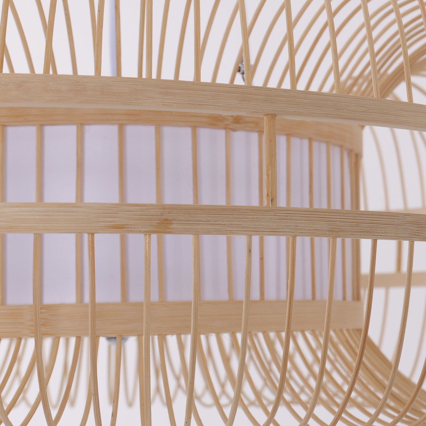 Drumvormige LED Bamboe Plafondlamp - Moderne Hanglamp