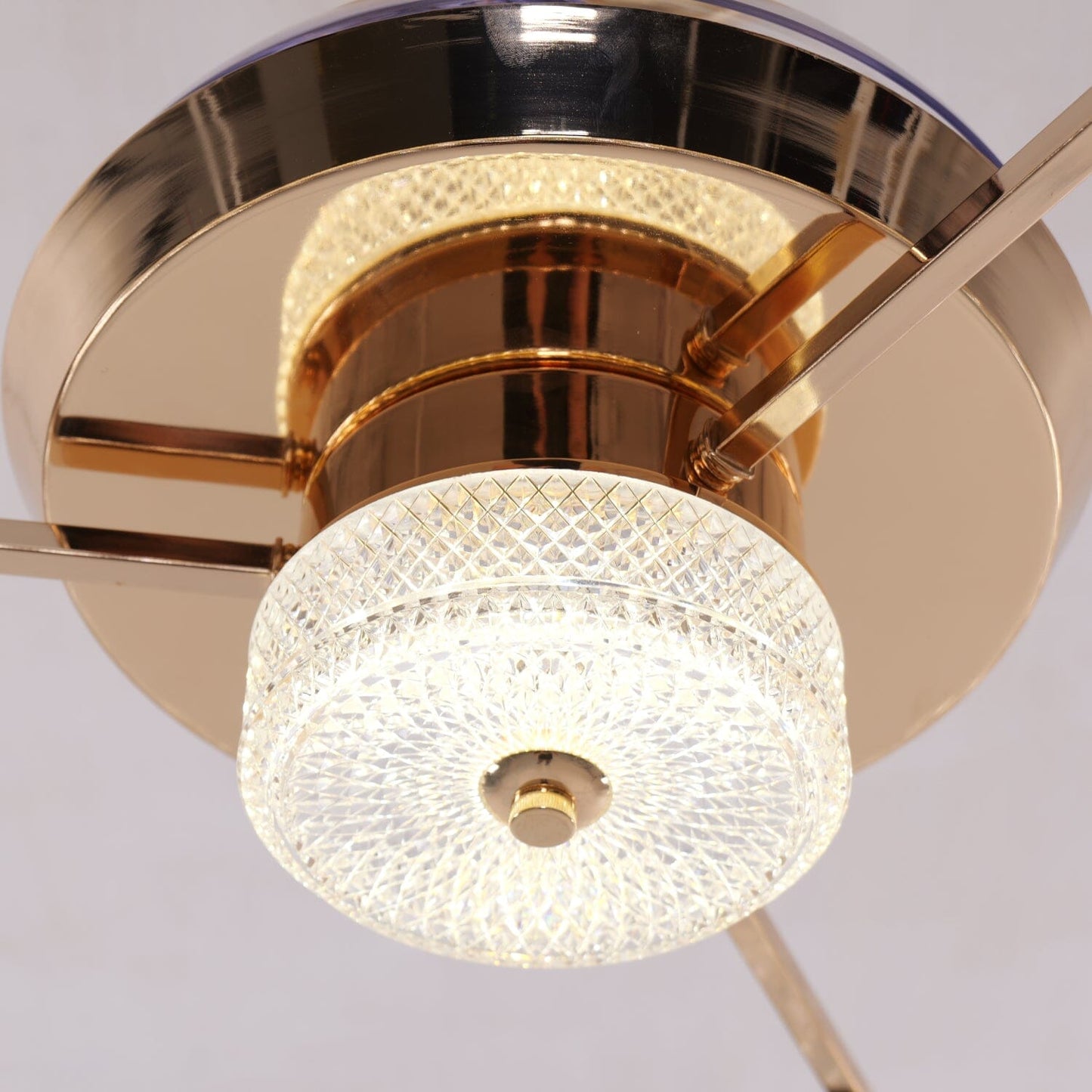 60cm Moderne Gouden Crystal Plafondventilator met Licht - Stijlvolle Plafondlamp