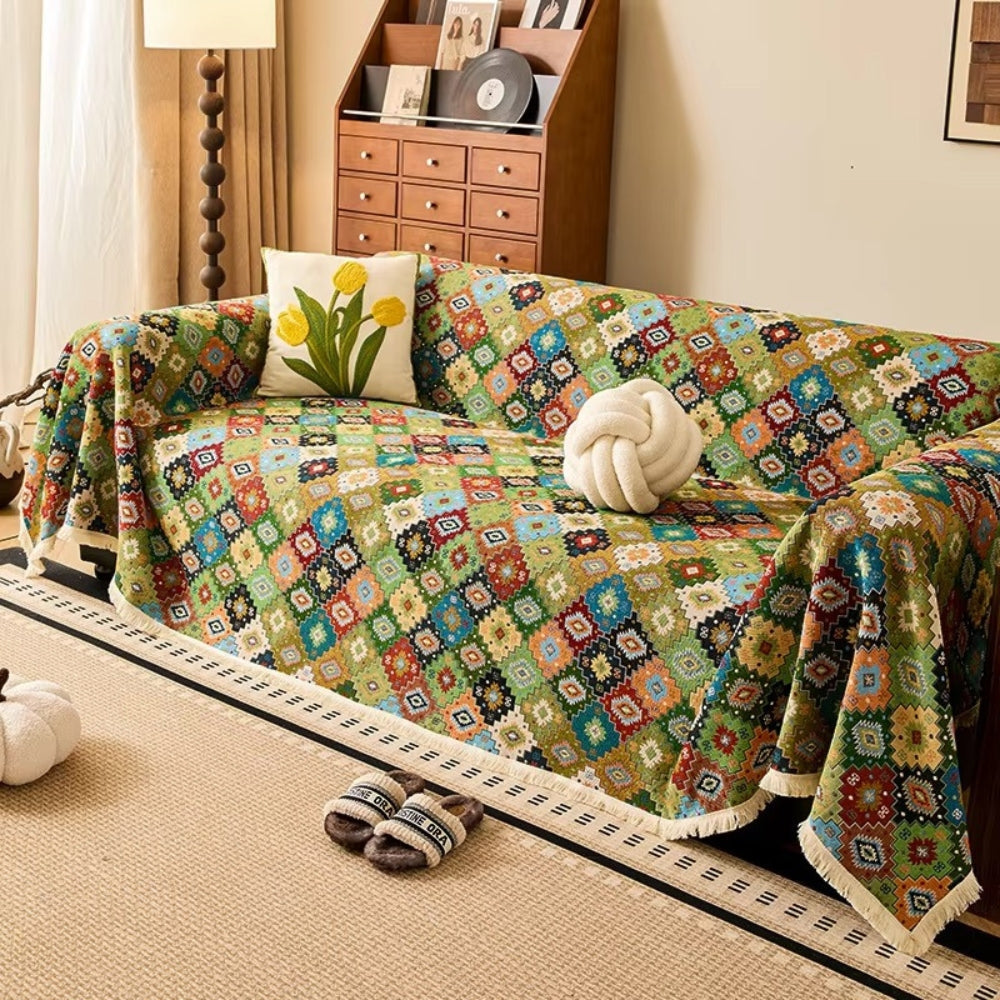 Zahara Geometrisch Tribale Kilim Bankbedekking
