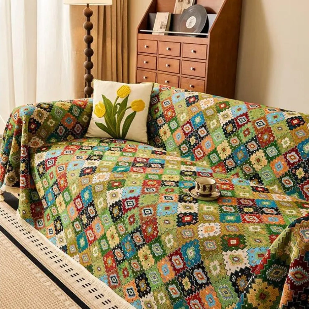 Zahara Geometrisch Tribale Kilim Bankbedekking