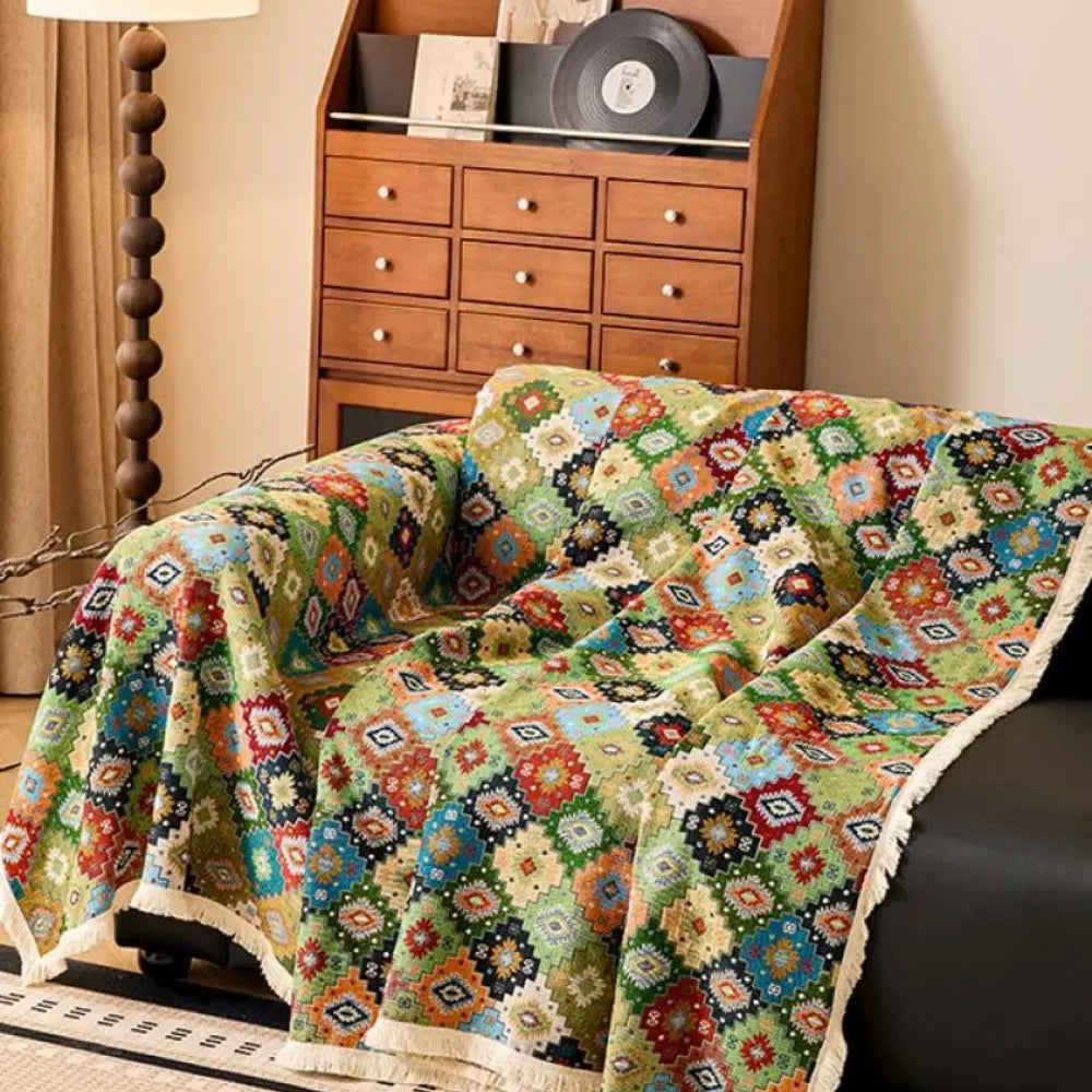 Zahara Geometrisch Tribale Kilim Bankbedekking