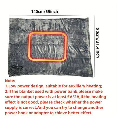 Manta eléctrica bufanda - Manta calentada portátil para el hogar y viajes