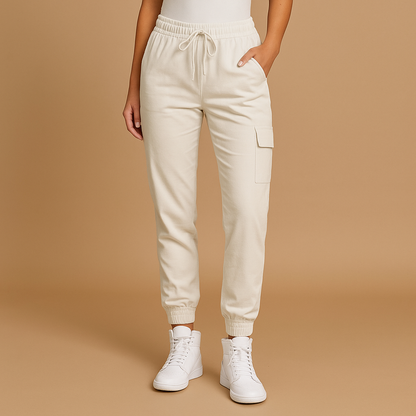 Dames Hoge Taille Slim Cargo Broek
