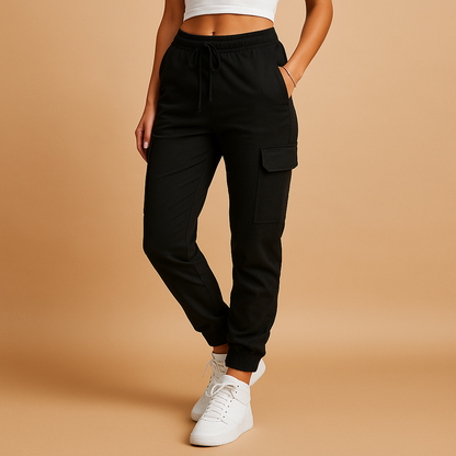 Dames Hoge Taille Slim Cargo Broek