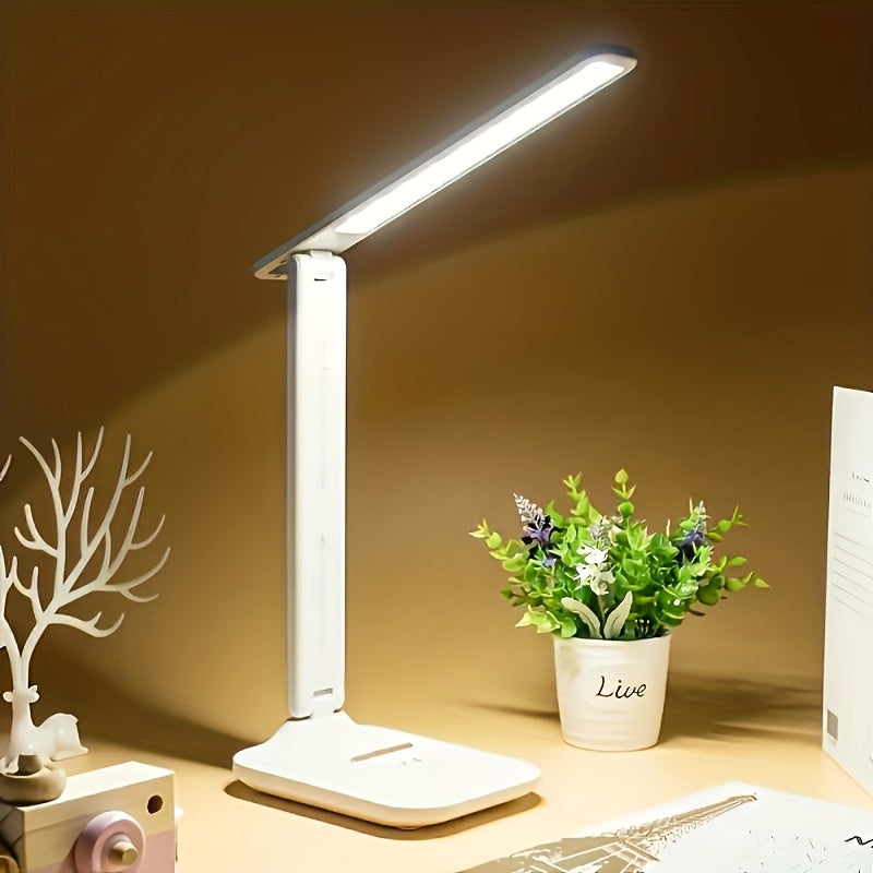 TouchLite Bureaulamp – Dimbaar LED Tafellicht met Oogbescherming en Telefoonstandaard