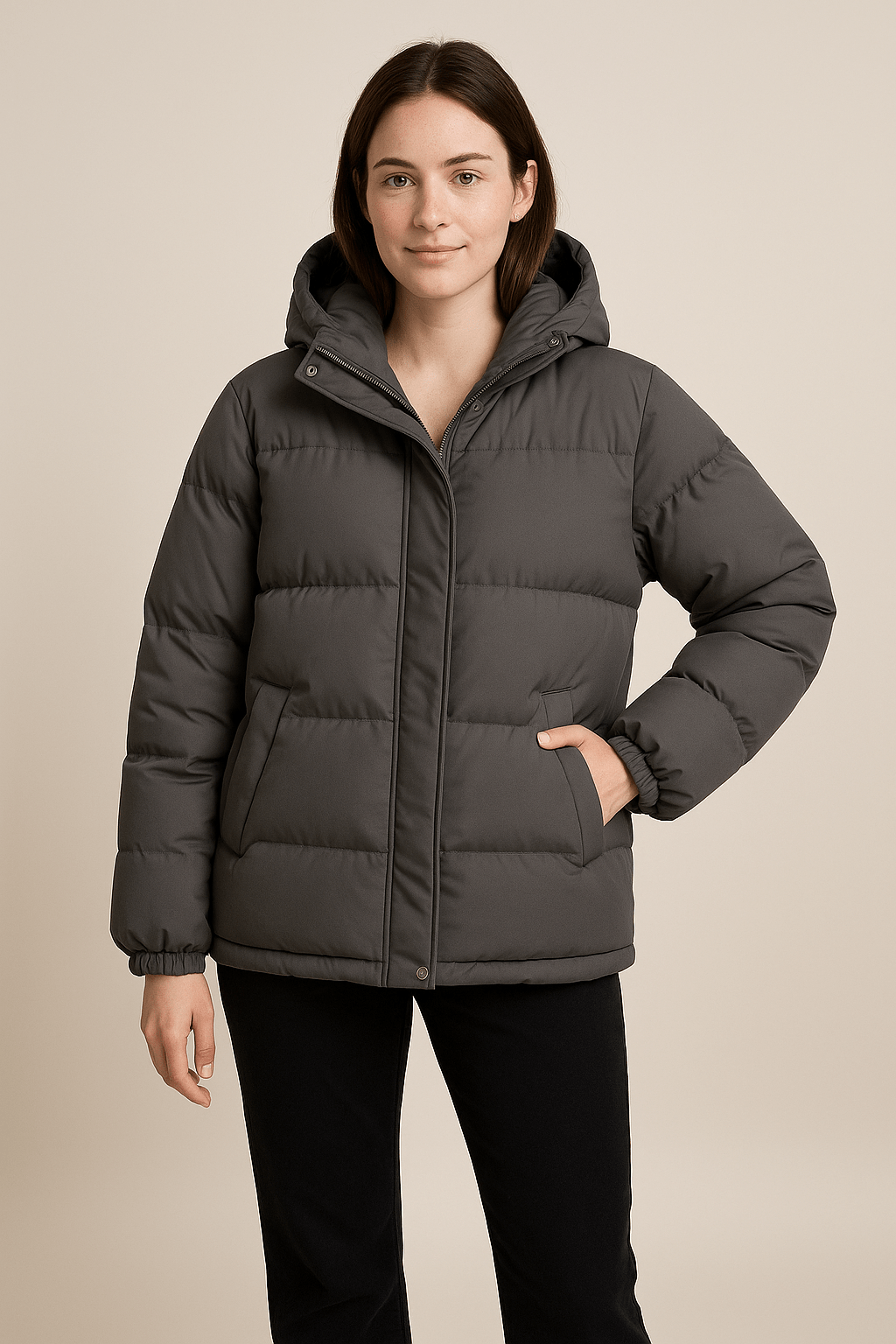 Dames Gevoerde Oversized Hooded Jacket – Waterafstotend & Winddicht