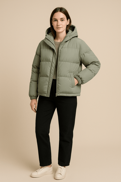 Dames Gevoerde Oversized Hooded Jacket – Waterafstotend & Winddicht