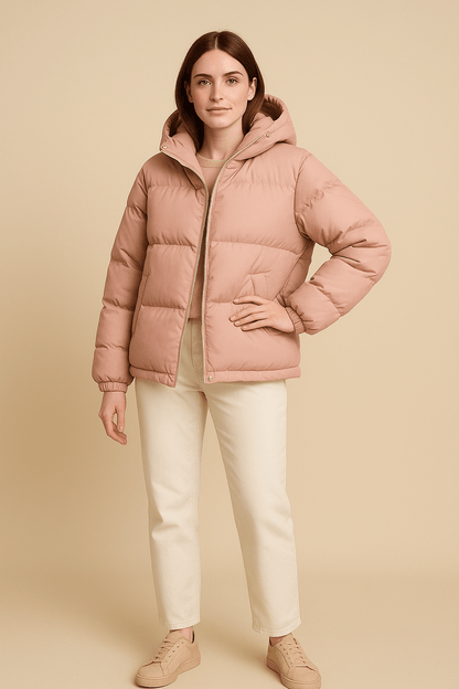 Dames Gevoerde Oversized Hooded Jacket – Waterafstotend & Winddicht