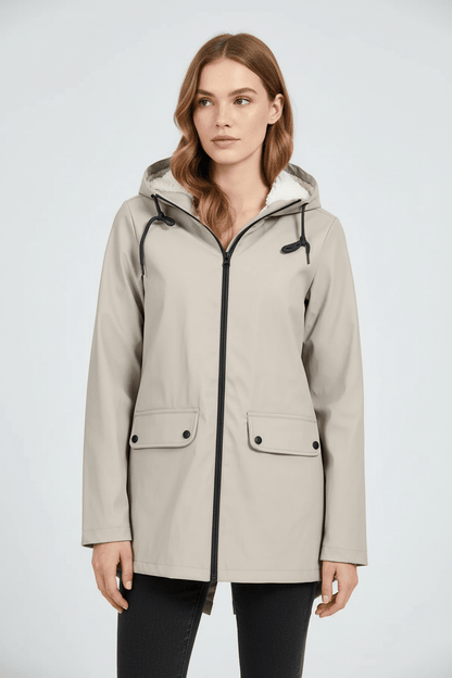 Dames Gewatteerde Trenchcoat | Waterbestendige Mid-Length Jas met Tailored Fit