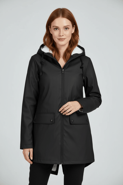 Dames Gewatteerde Trenchcoat | Waterbestendige Mid-Length Jas met Tailored Fit