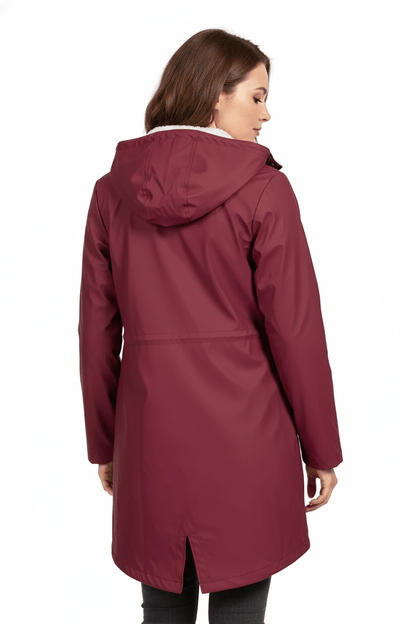 Dames Gewatteerde Trenchcoat | Waterbestendige Mid-Length Jas met Tailored Fit
