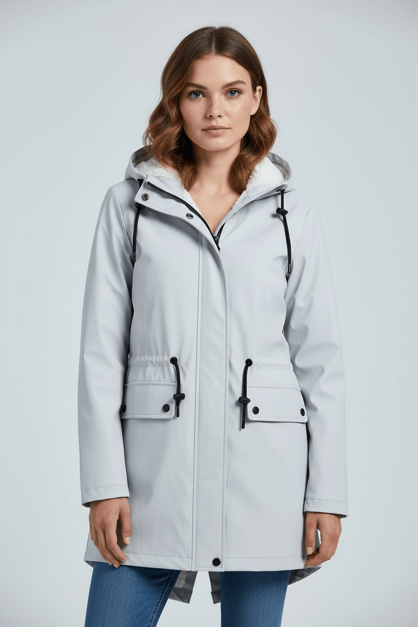 Dames Gewatteerde Trenchcoat | Waterbestendige Mid-Length Jas met Tailored Fit