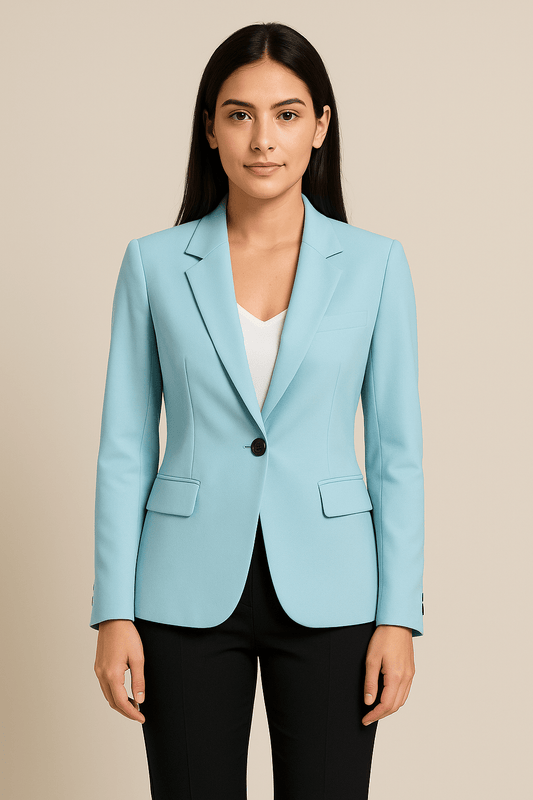 Dames Tailored Blazer – Enkele Knopen Elegante Kantoorjas