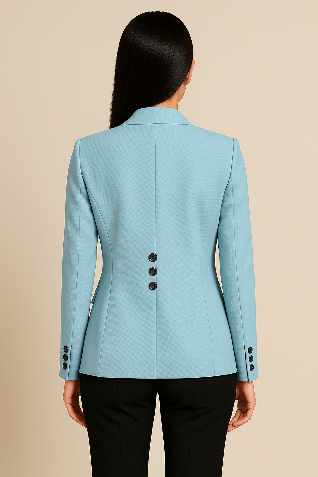 Dames Tailored Blazer – Enkele Knopen Elegante Kantoorjas