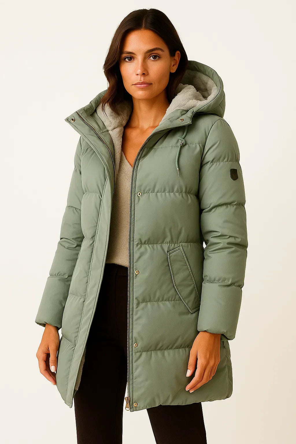 Dames Puffer Jacket – Geïsoleerde Winterjas voor Herfst & Winter