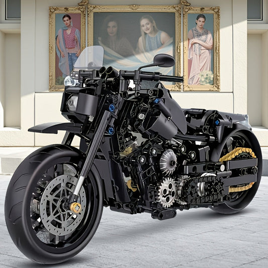 Retro Motorfiets Bouwset – 1000+ Stuks voor Volwassenen & Verzamelaars