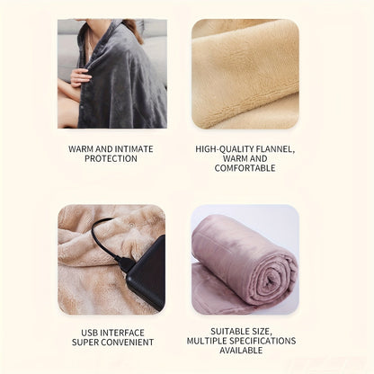 Manta eléctrica bufanda - Manta calentada portátil para el hogar y viajes