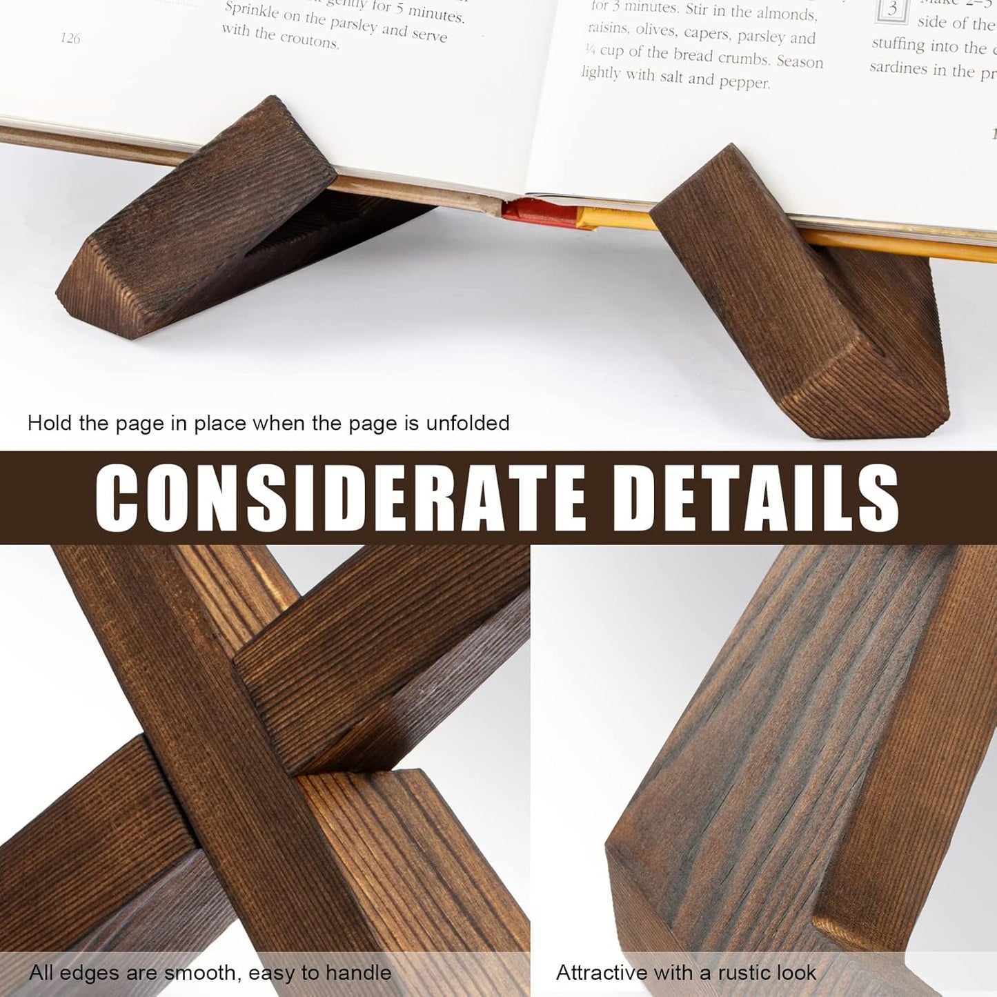 Houten kookboekstandaard verstelbare boekenhouder