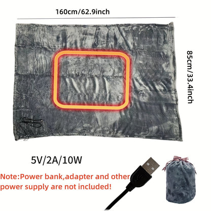 Manta eléctrica bufanda - Manta calentada portátil para el hogar y viajes