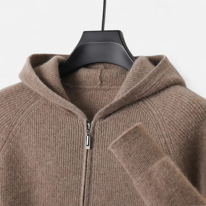 Strickhoodie für Herren mit Reißverschluss | Warm, elegant und ideal für die kalte Jahreszeit 