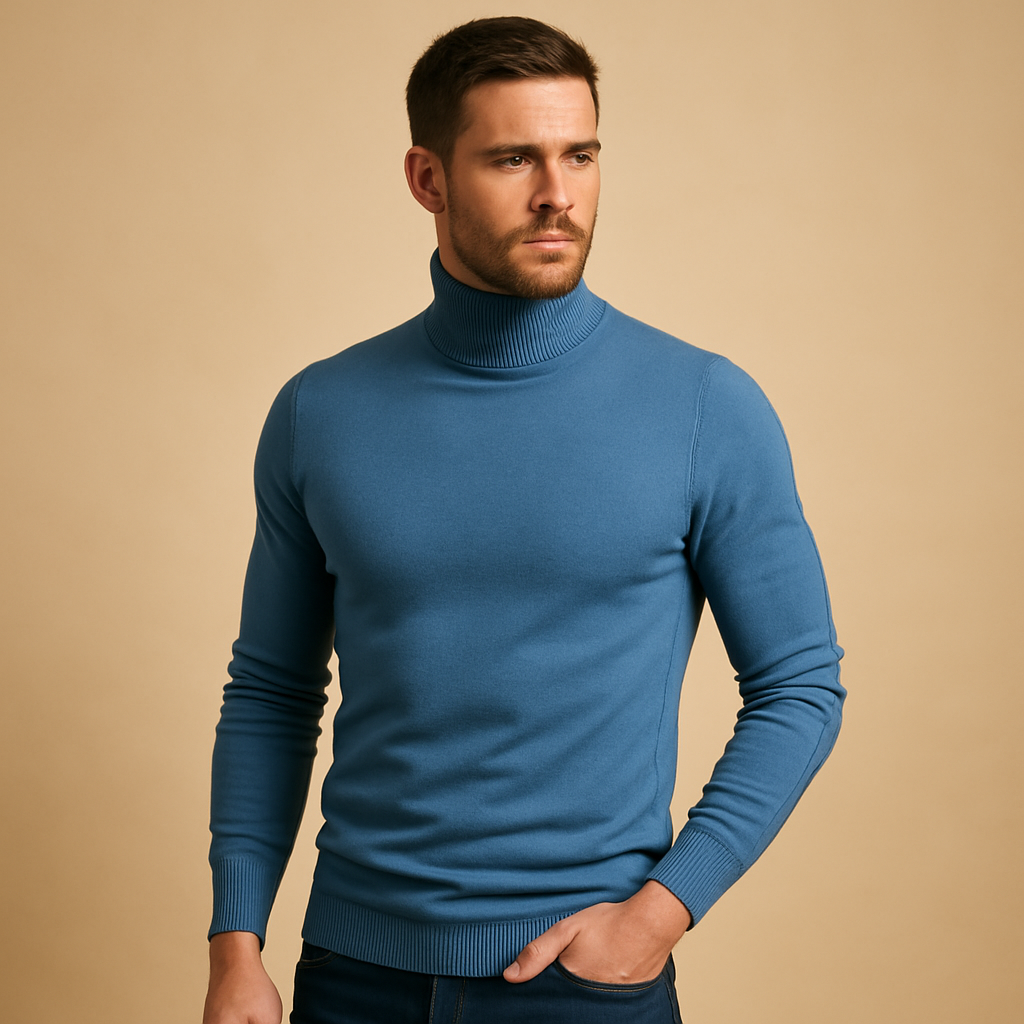 Heren Rollneck Trui – Slim Fit Turtleneck Sweater voor Smart Casual Wear